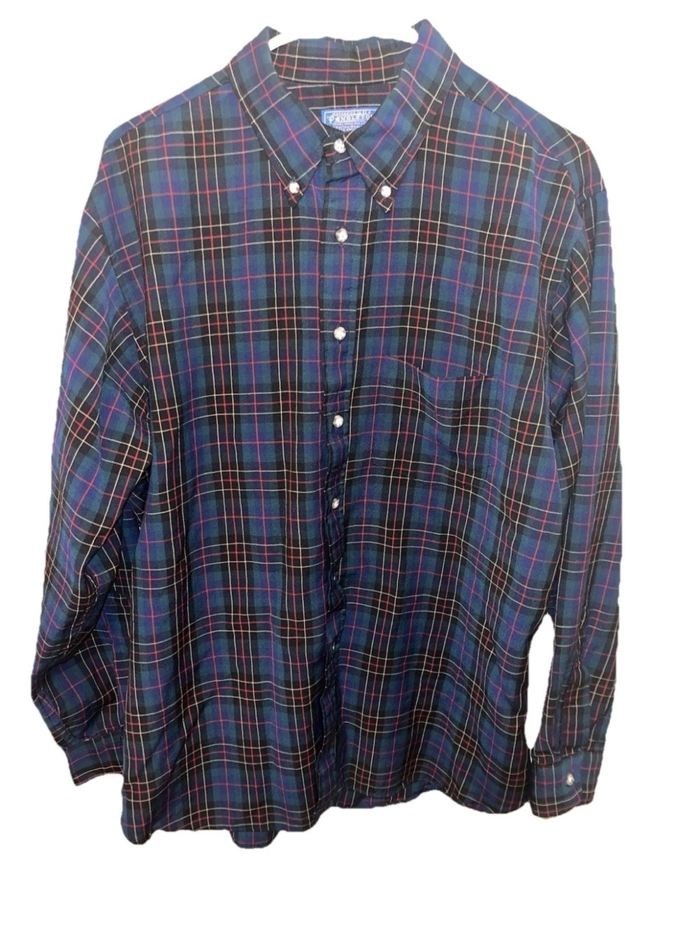 Pendleton Sir Authentic Allison Tartan Plaid Tartan Wool Long Sleeve Size XL VTG